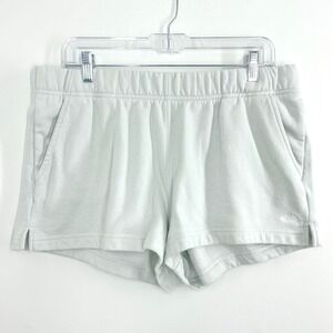 The North Face Shorts Women's XL Fleece Lounge Athletic Casual Light Green Gray